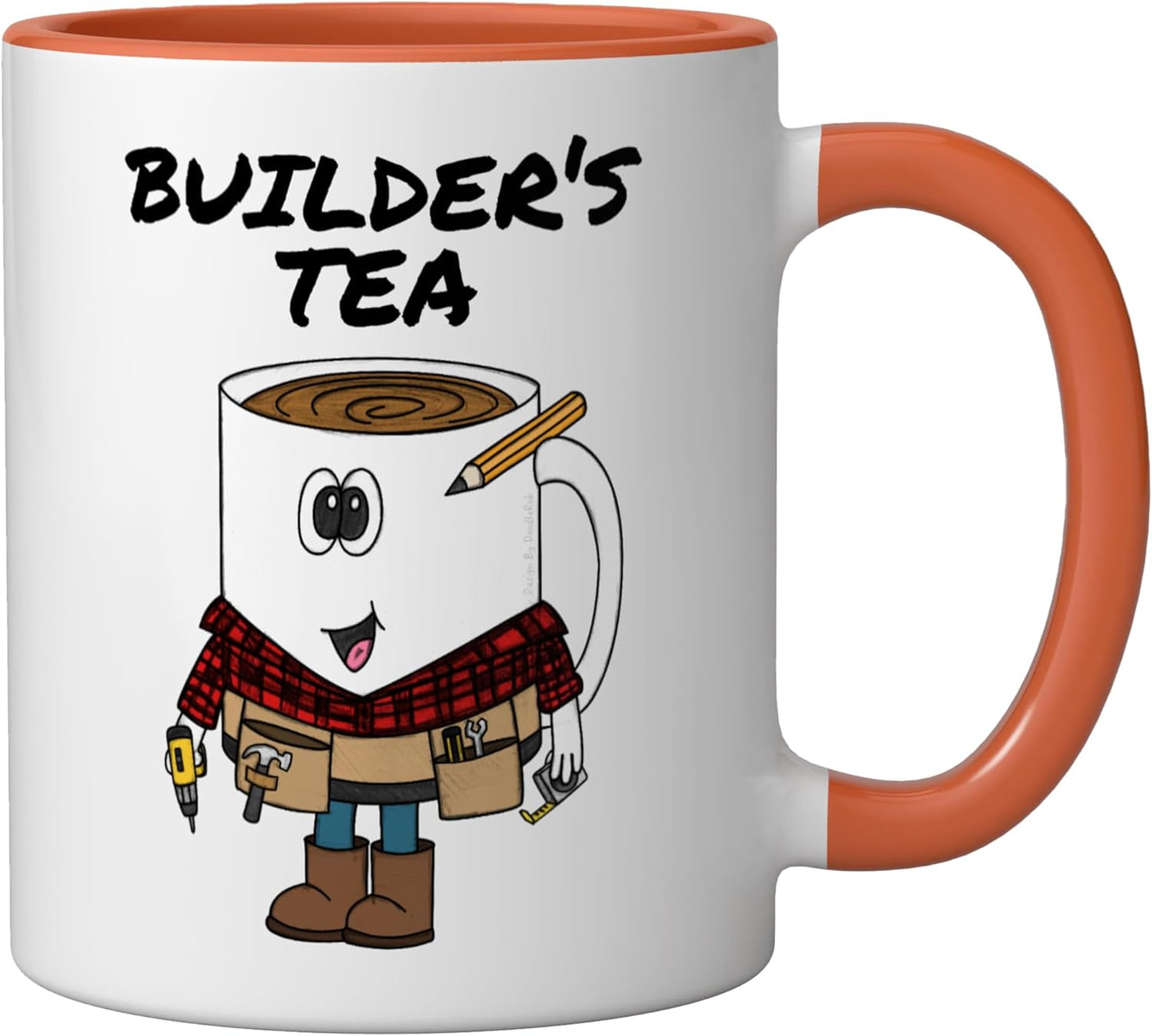 Taza Cerámica para Carpintero Día del Padre Naranja/Blanco