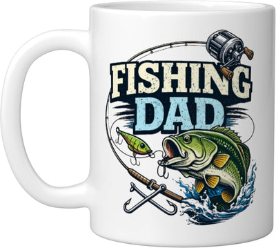 Taza Cerámica Pesca Exterior para Hombre Blanco