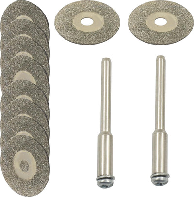 12 Discos Corte Diamante 0.63pulg Mandril Metal Madera Plástico