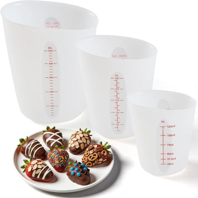 Tazas medidoras silicona sin BPA 1/2-2 tazas reutilizables
