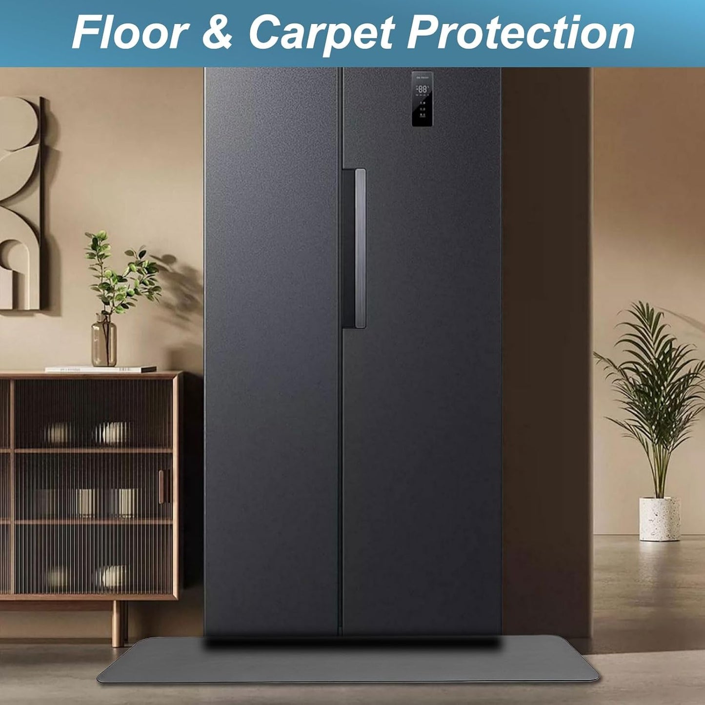 Tapete suelo refrigerador 37x8.66pulg protege contra salpicaduras