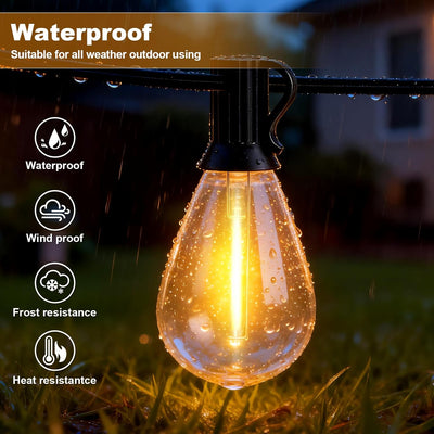 Luz de colgantes exterior 25ft con 191 bombillas