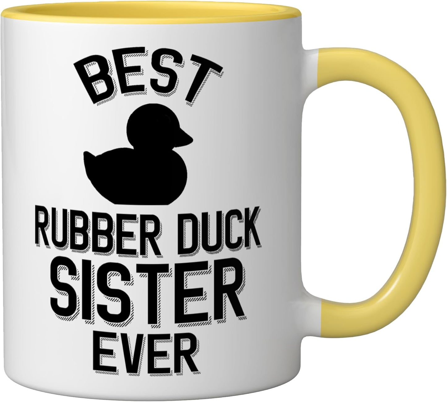 Taza Cerámica Patito de Goma Amarillo/Blanco