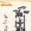 Torre para gatos de 72pulg 2 plataformas 6 gatos