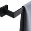 Toallero baño acero inox 24pulg soporte cuadrado negro