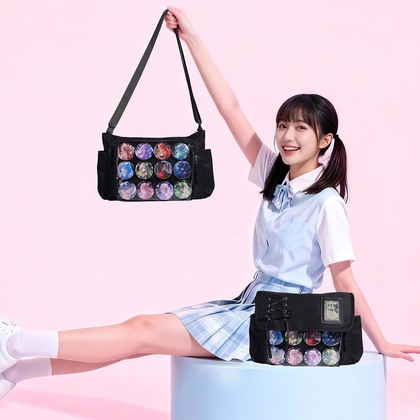 Bolso cruzado itabag anime lindo de nylon