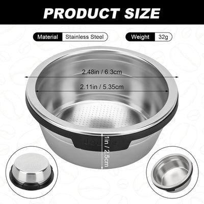 Cesta de filtro doble compatible con Ninja Luxe Cafe ES601 ES701 de acero inoxidable