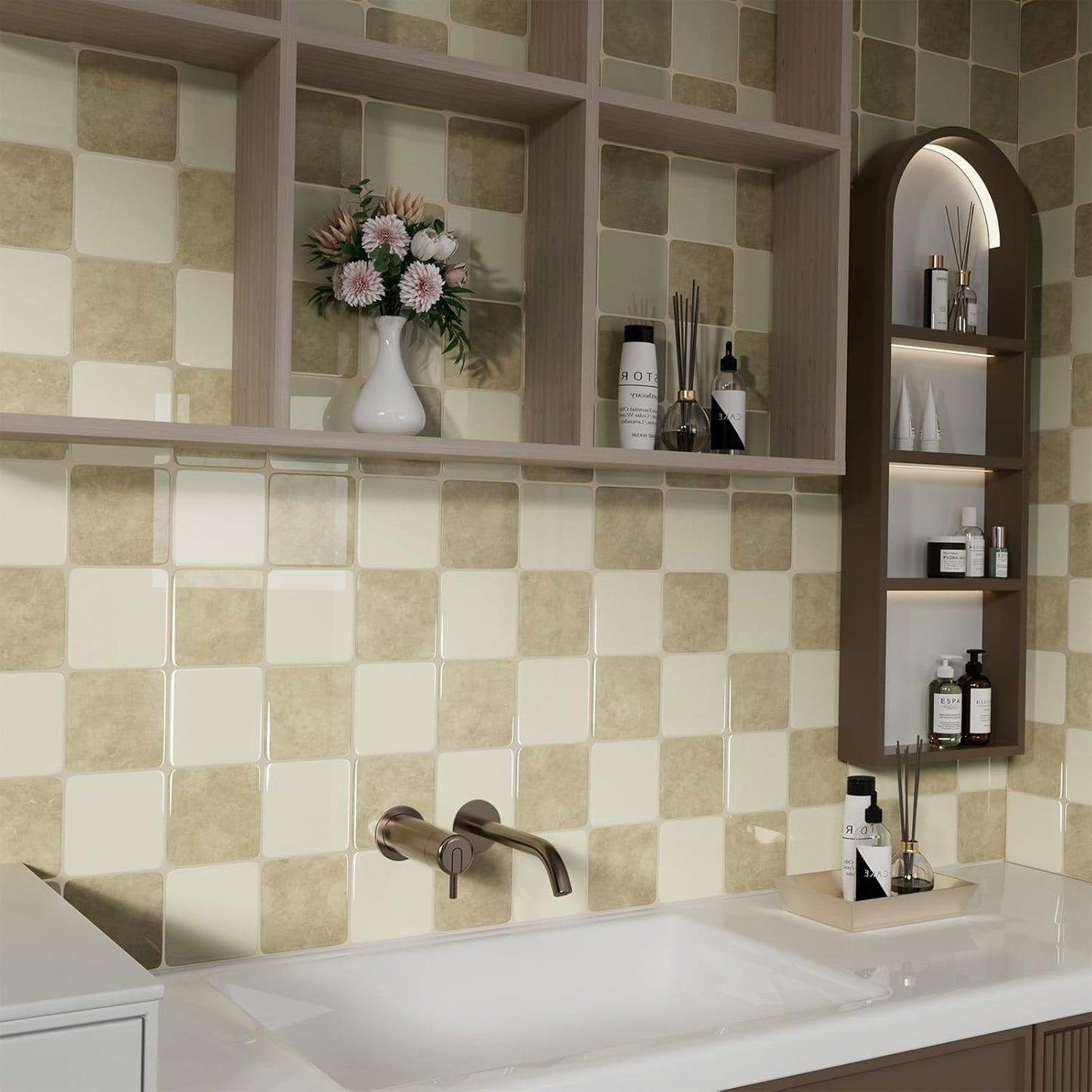 Set 10 Azulejos Adhesivos 3D 12x12pulg