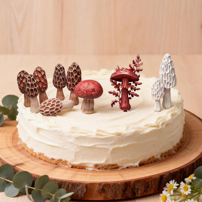 2 Moldes Silicona Fondant Hongos 3D Bosque Decoración Pastel
