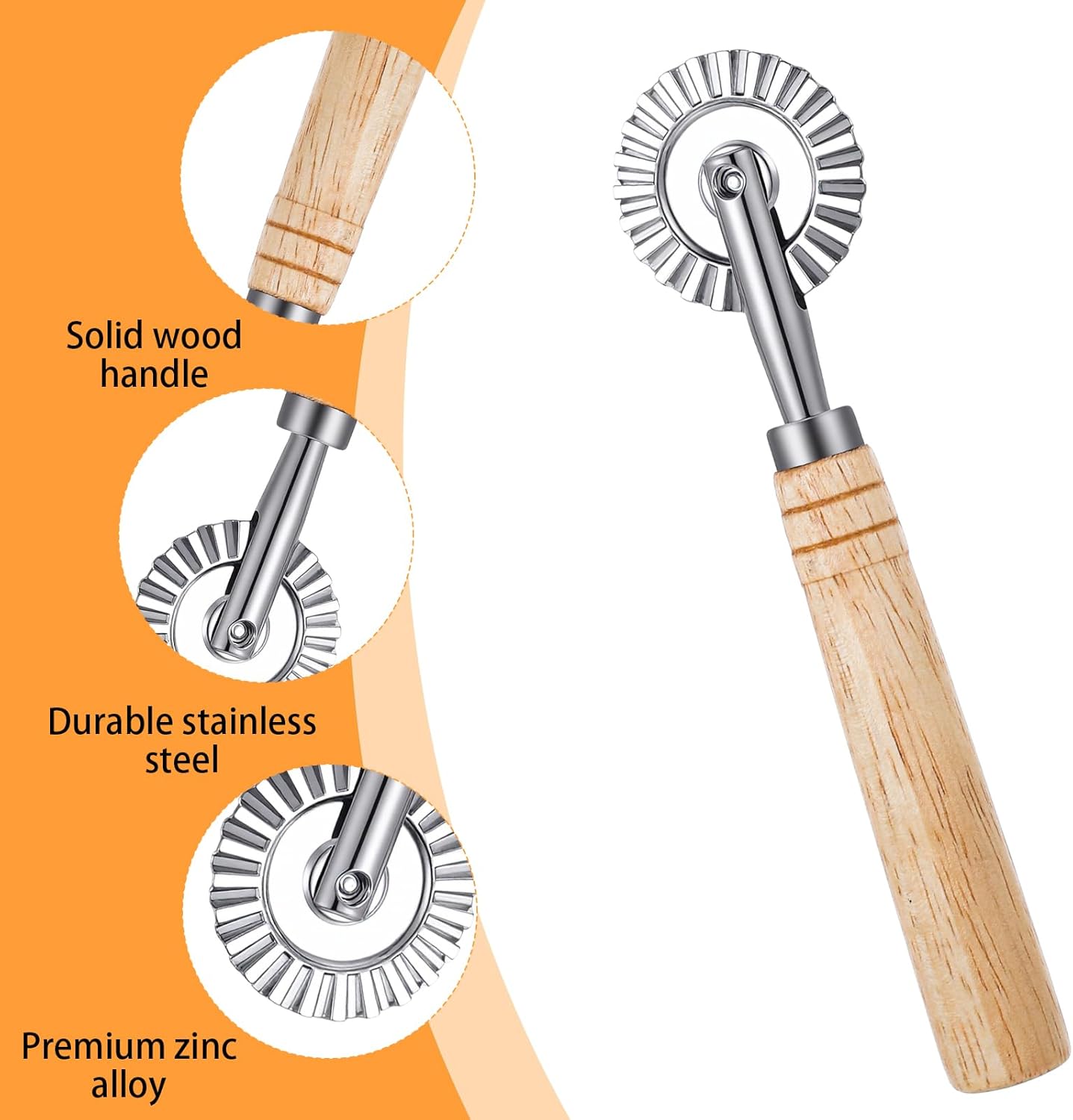 Rueda cortadora pasta ravioles 6.7pulg