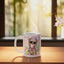 Taza Cerámica Pascua Conejo Blanco Perro Yorkie