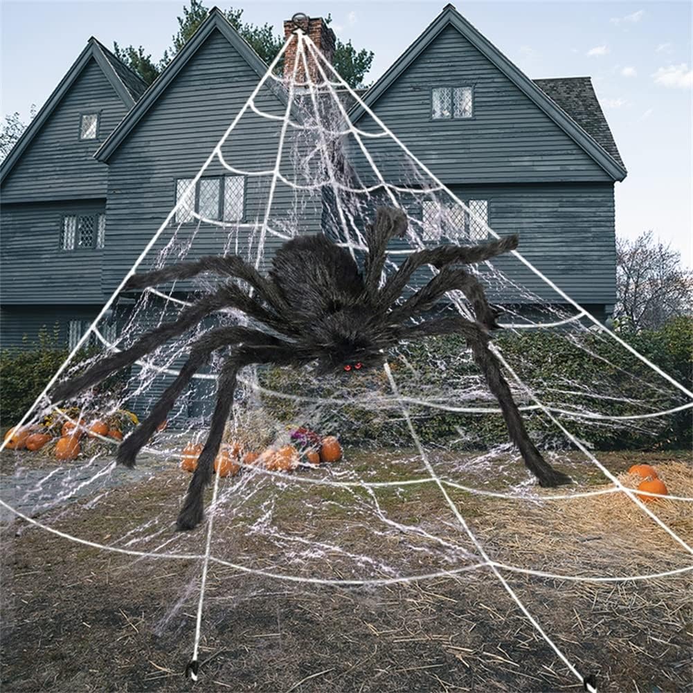 Araña peluda triángulo decoración Halloween patio