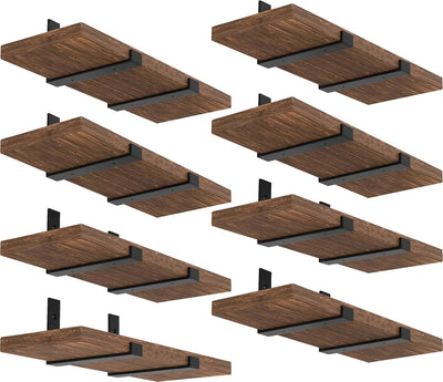 Soportes estantería hierro negro mate 12pulg set 16