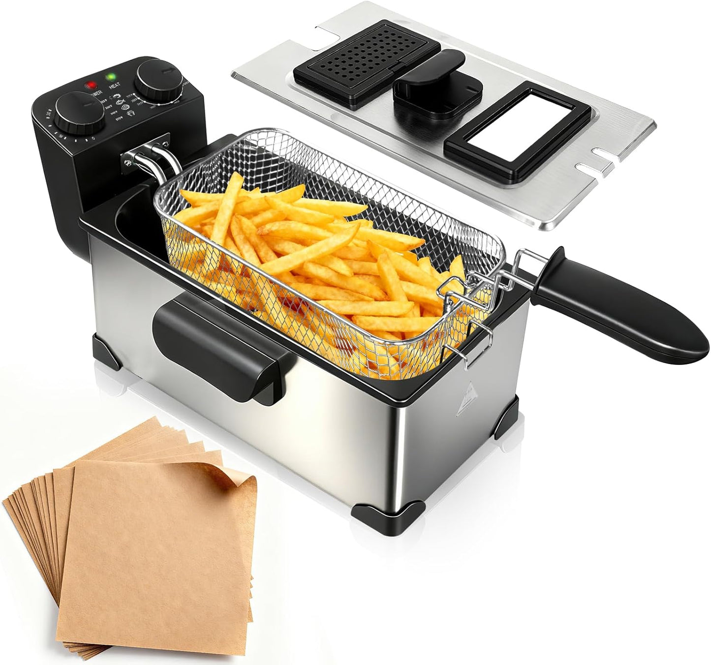 Fritadora 1600W con Cesta y Cocina al Vacío con Contenedor