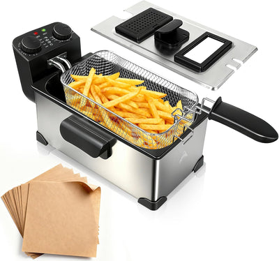 Fritadora 1600W con Cesta y Cocina al Vacío con Contenedor