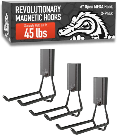 Ganchos magnéticos 6pulg 45lb para superficie acero antideslizante