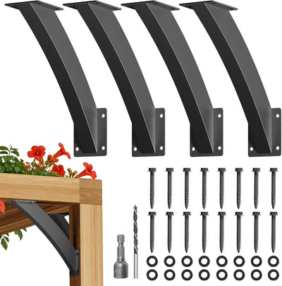 Soportes pérgola 4x4 4unid angulo 45 grados para poste madera