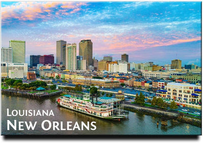 Imán de nevera souvenir Nueva Orleans Louisiana Mississippi River