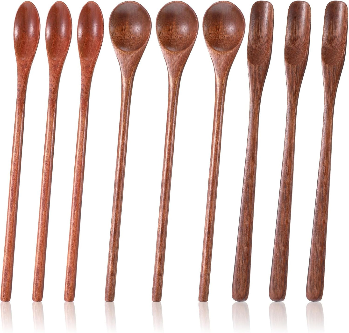 9 Cucharas Madera para Miel Té Café