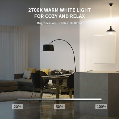 Bombilla LED WiFi Blanca Cálida Regulable E26 2700K App Alexa
