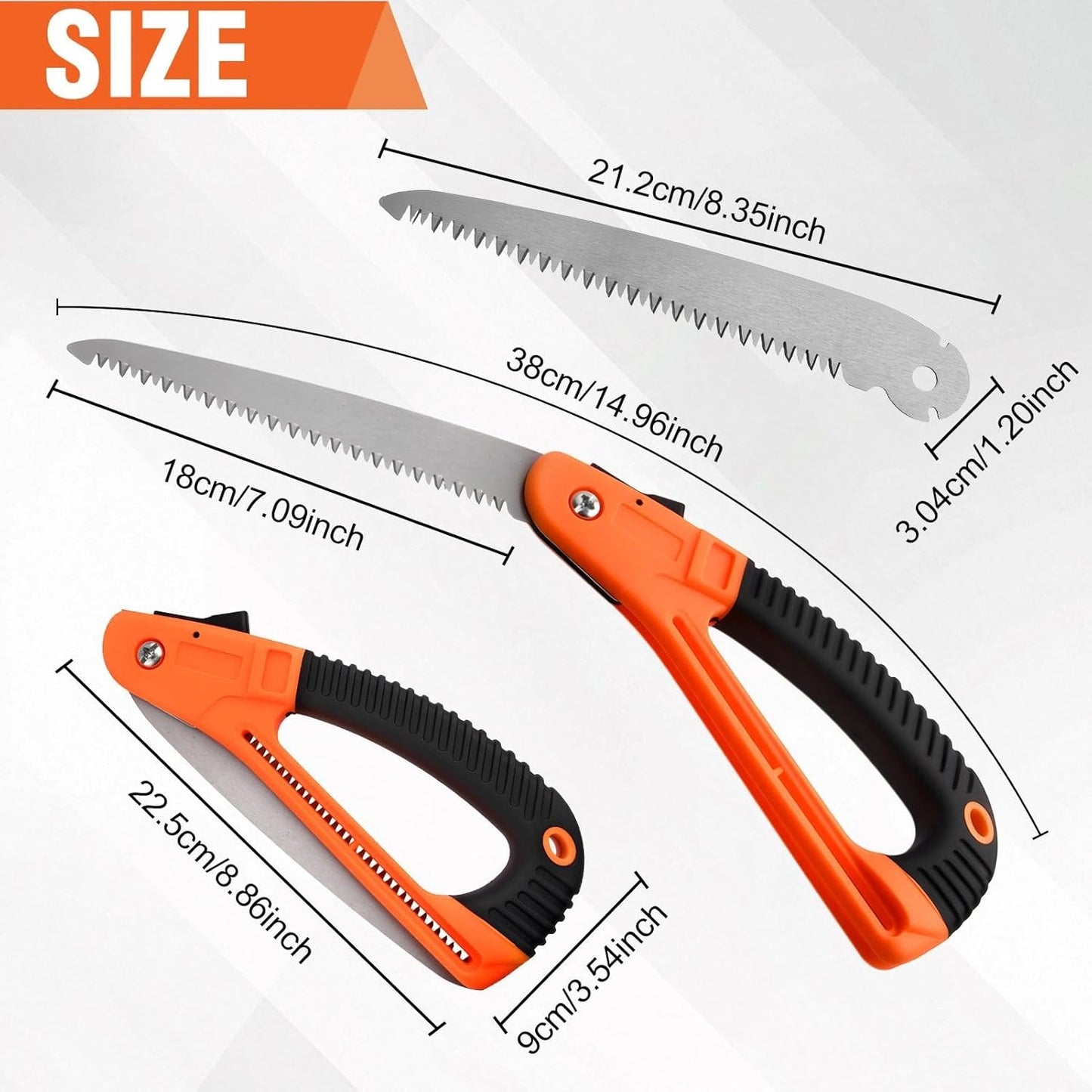 Sierra manual plegable acero alto carbono 7" jardinería