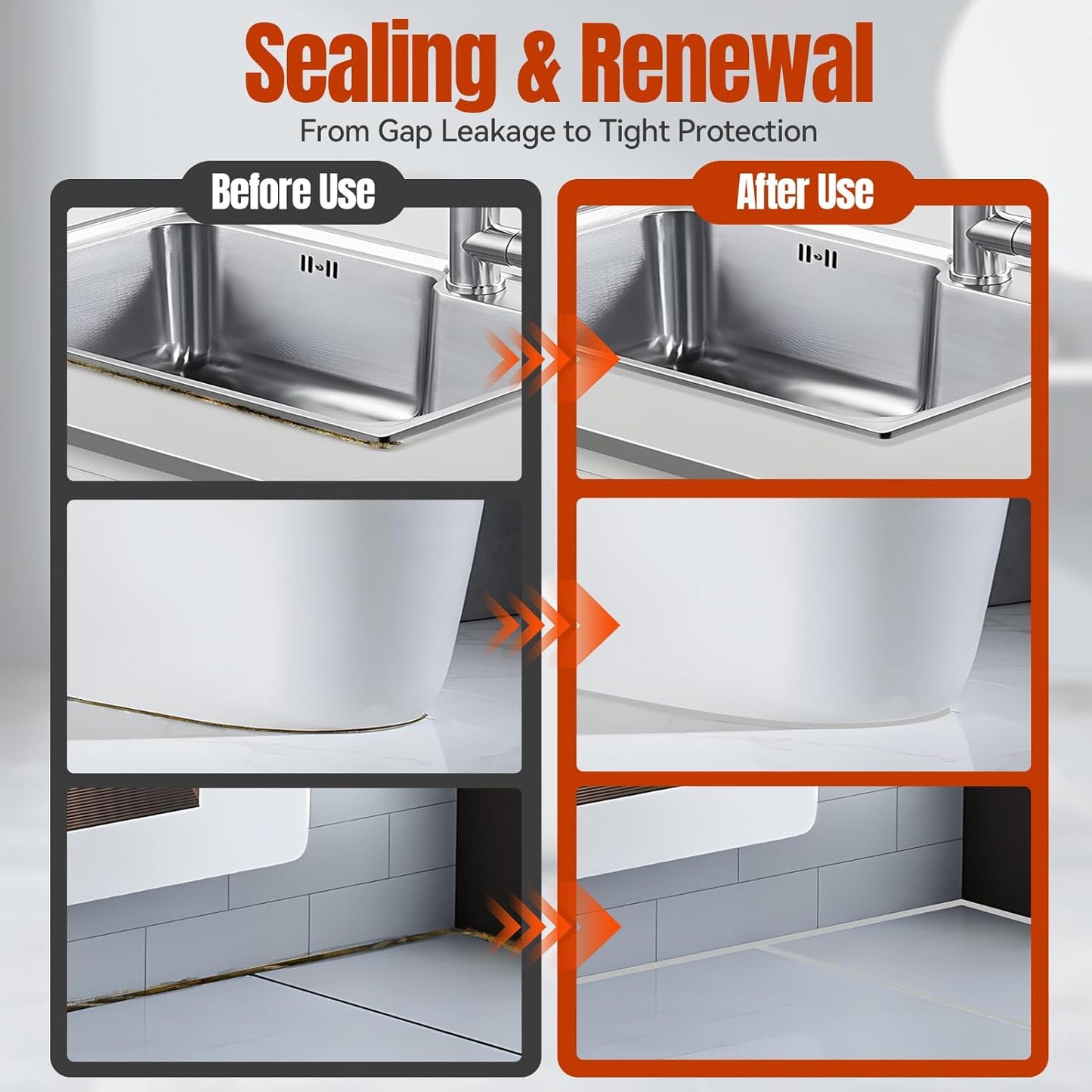 Sellador silicona gris impermeable para baño cocina ducha