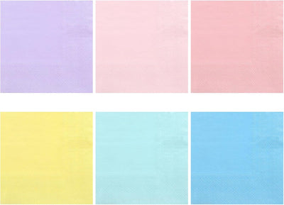 Servilletas y platos de papel pastel NatNarr 120+60