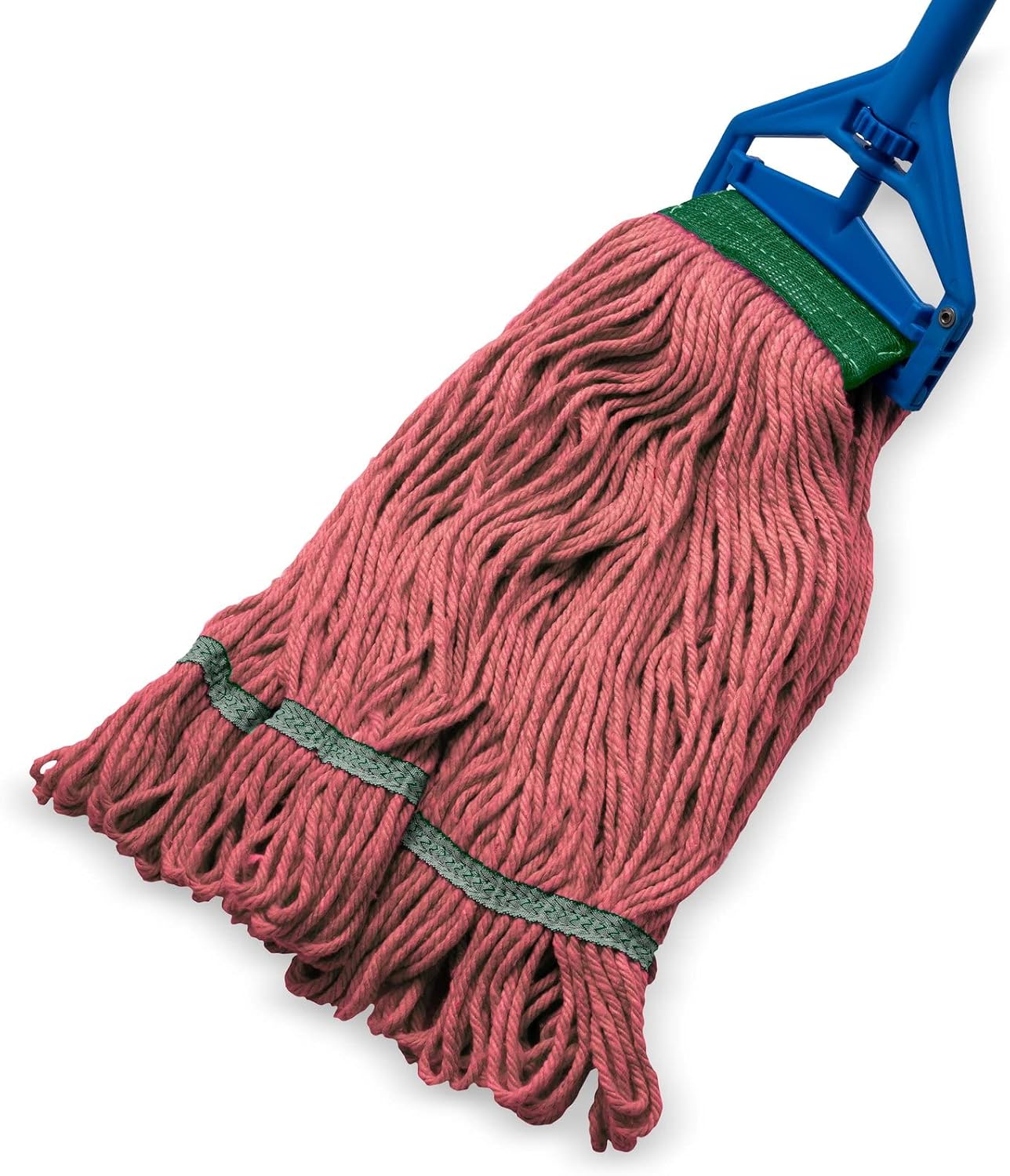 Cabezal trapeador algodón bucle banda verde 5pulg mediano rojo