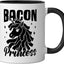 Taza Cerámica Princesa Huevos y Bacon Negro/Blanco