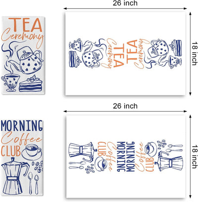 Juego de 2 paños de cocina retro para té y hornear 18 x 26 pulgadas