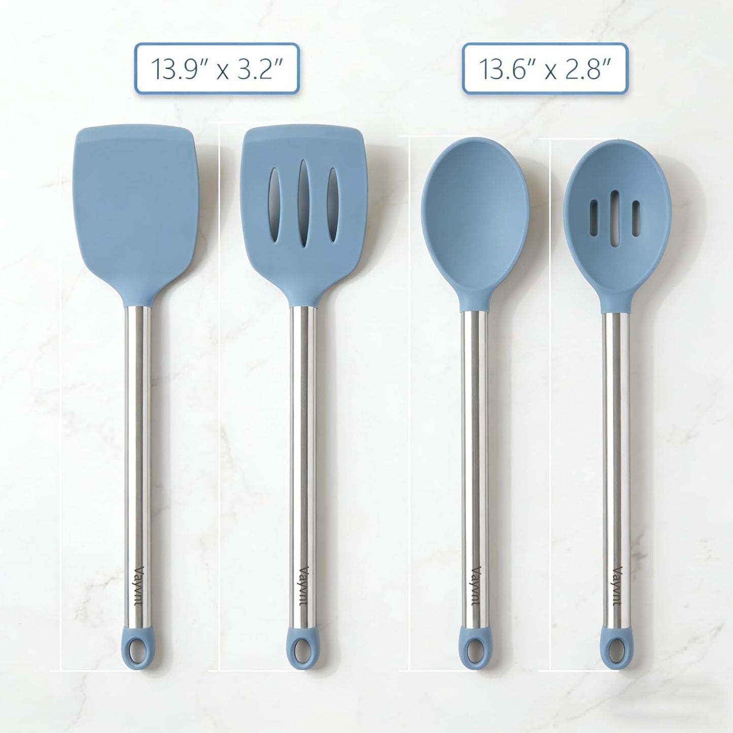 Juego de utensilios de cocina 4 piezas azul