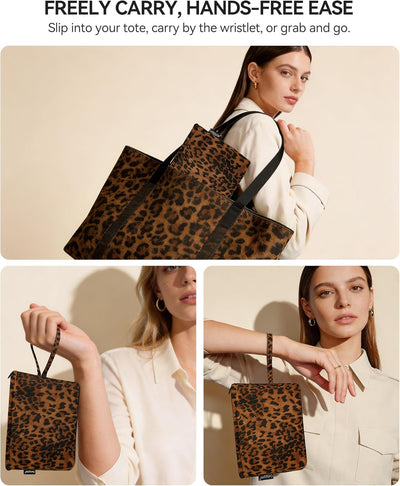 Bolsa maquillaje viaje mujer con cremallera Leopardo S