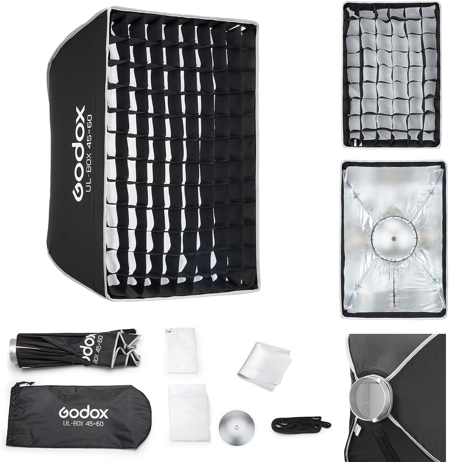 Softbox paraguas 17.7x23.6pulg montaje Bowens difusor extraible
