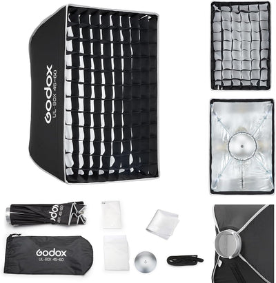 Softbox paraguas 17.7x23.6pulg montaje Bowens difusor extraible