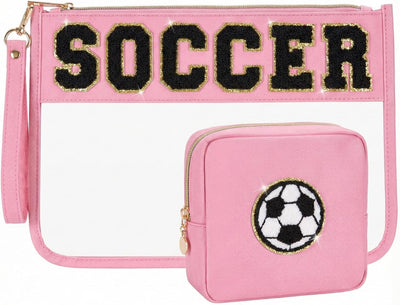 Bolsa maquillaje fútbol chenilla regalo deporte