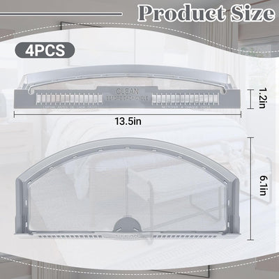 Set 4 Repuestos Trampa Pelusa Secadora Filtro Acero Inox Cepillos