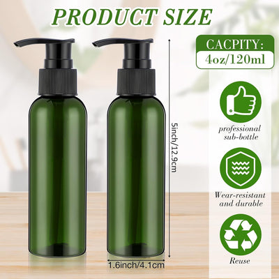 48 Botellas Plástico 4oz con Bomba Dispensador Champú