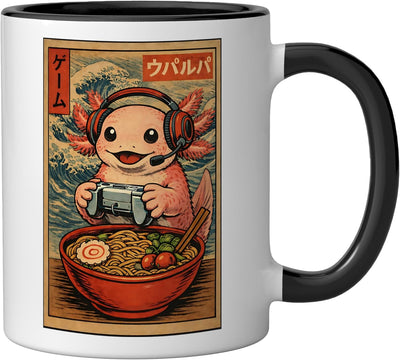 Taza de cerámica ramen axolotl anime kawaii estilo japonés
