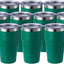Vaso acero inox doble pared 16oz con tapa café