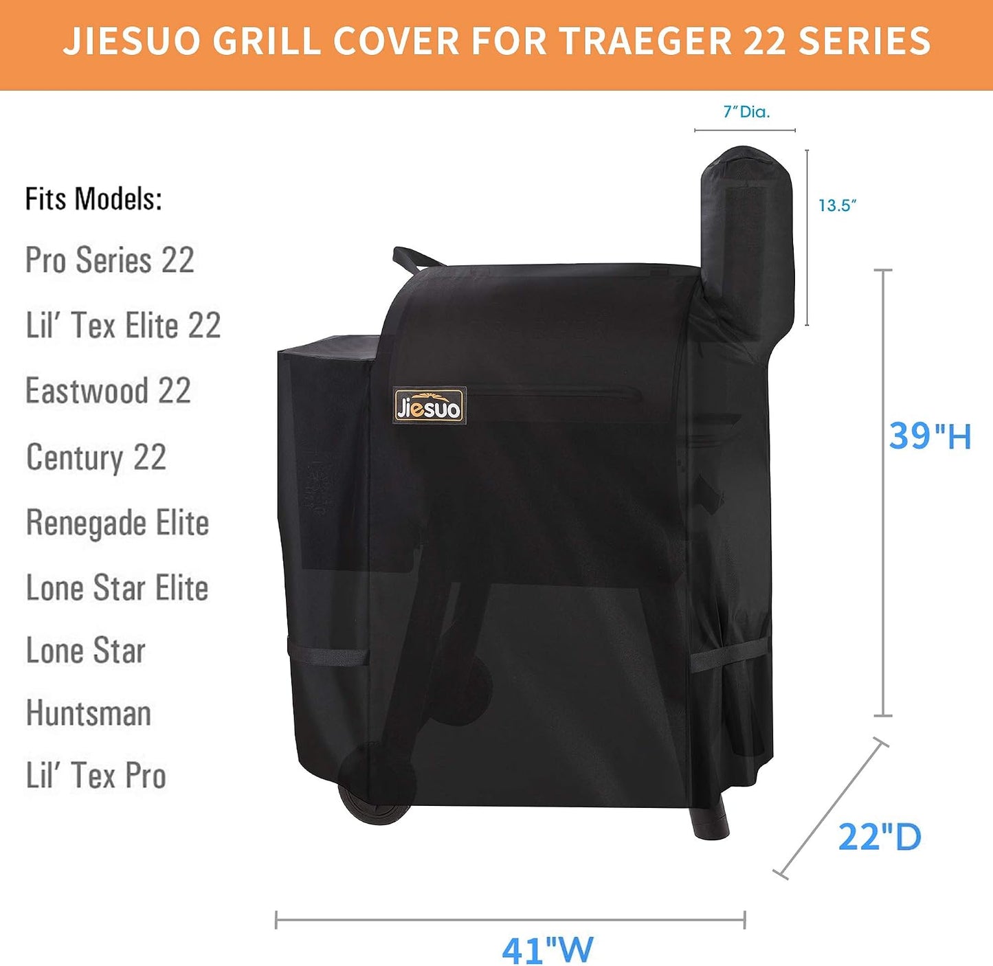 Cubierta parrilla Traeger Pro 22 impermeable resistente