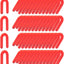 300 Pzas Cuñas Plástico Rojo 1/8pulg Espaciadores Azulejos