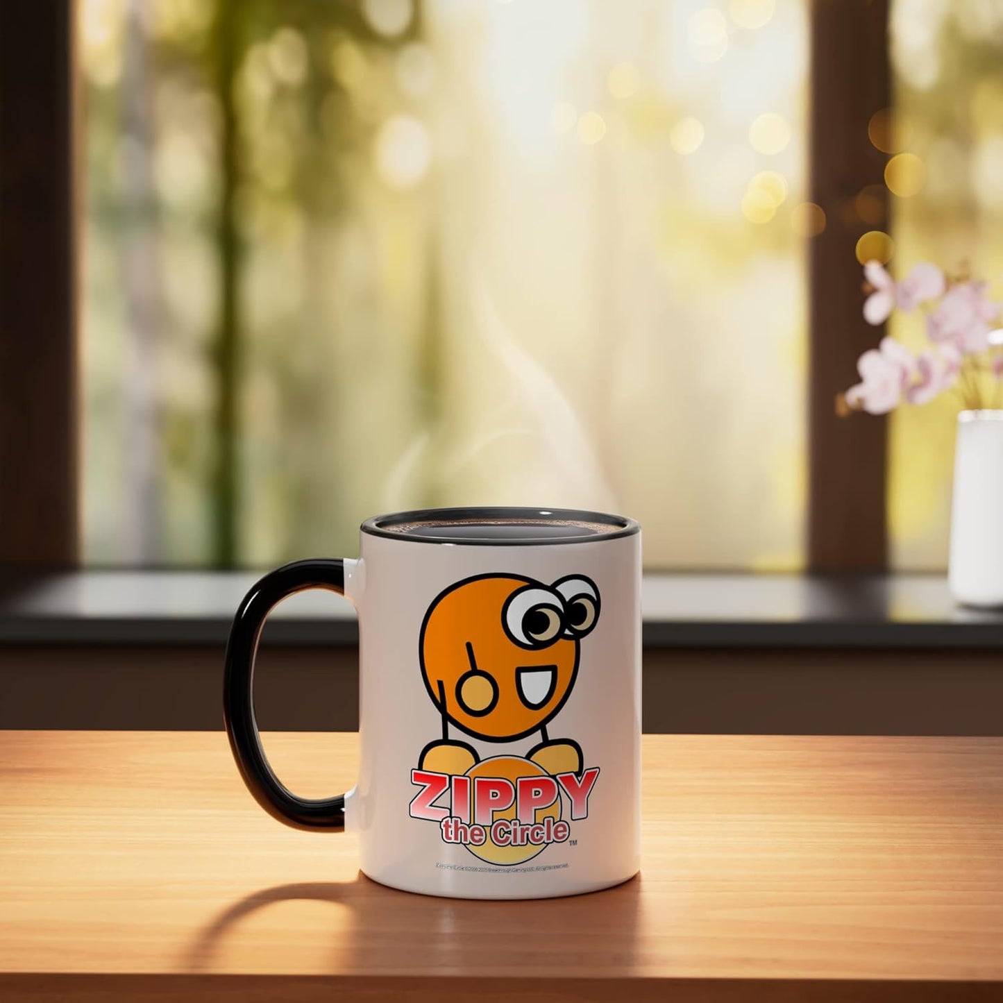 Taza Cerámica Zippy el Círculo Negro/Blanco