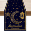 Farol negro de luna dorada con estrellas Ramadán Kareem para decoración
