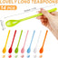 Cucharas plástico mango largo 7.8pulg para helado reutilizables
