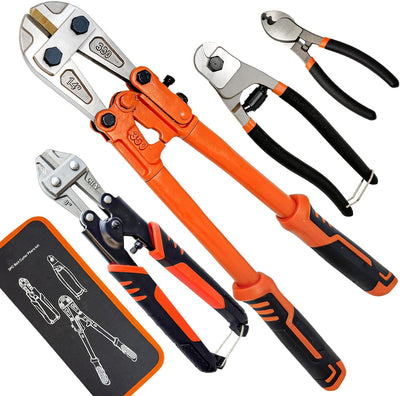 Set 4 Pzas Tijeras Cortachapas Acero CR-V para Cadena Cable