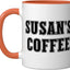 Taza Cerámica Personalizada con Nombre Naranja/Blanco
