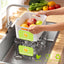 Paquete de 5 recipientes de frutas para refrigerador con coladores