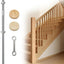 Kit montaje poste arregla escaleras anclajes acero 11pulg