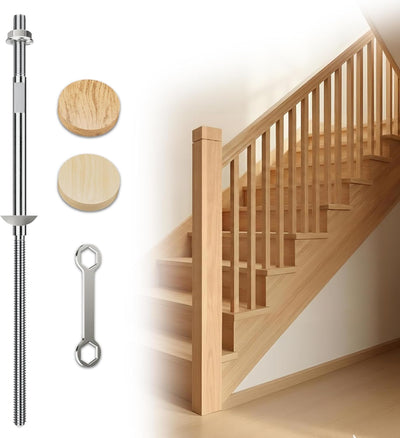 Kit montaje poste arregla escaleras anclajes acero 11pulg