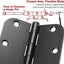 Pack 18 Bisagras Puerta Interior 3.5pulg Esquinas 5/8pulg